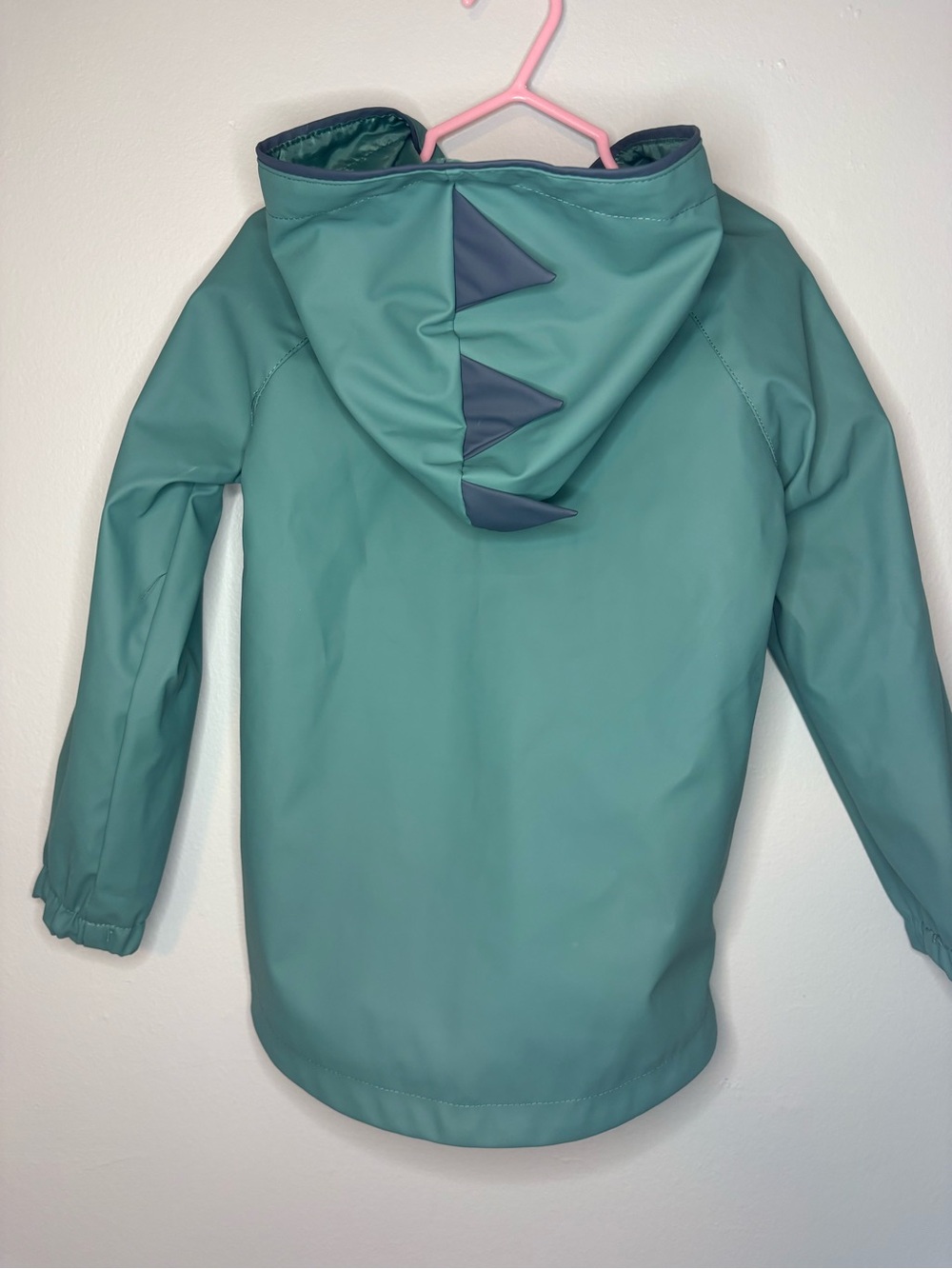 Kids' Teal Hooded Rain Jacket with Dino Spikes Tommy Bahama